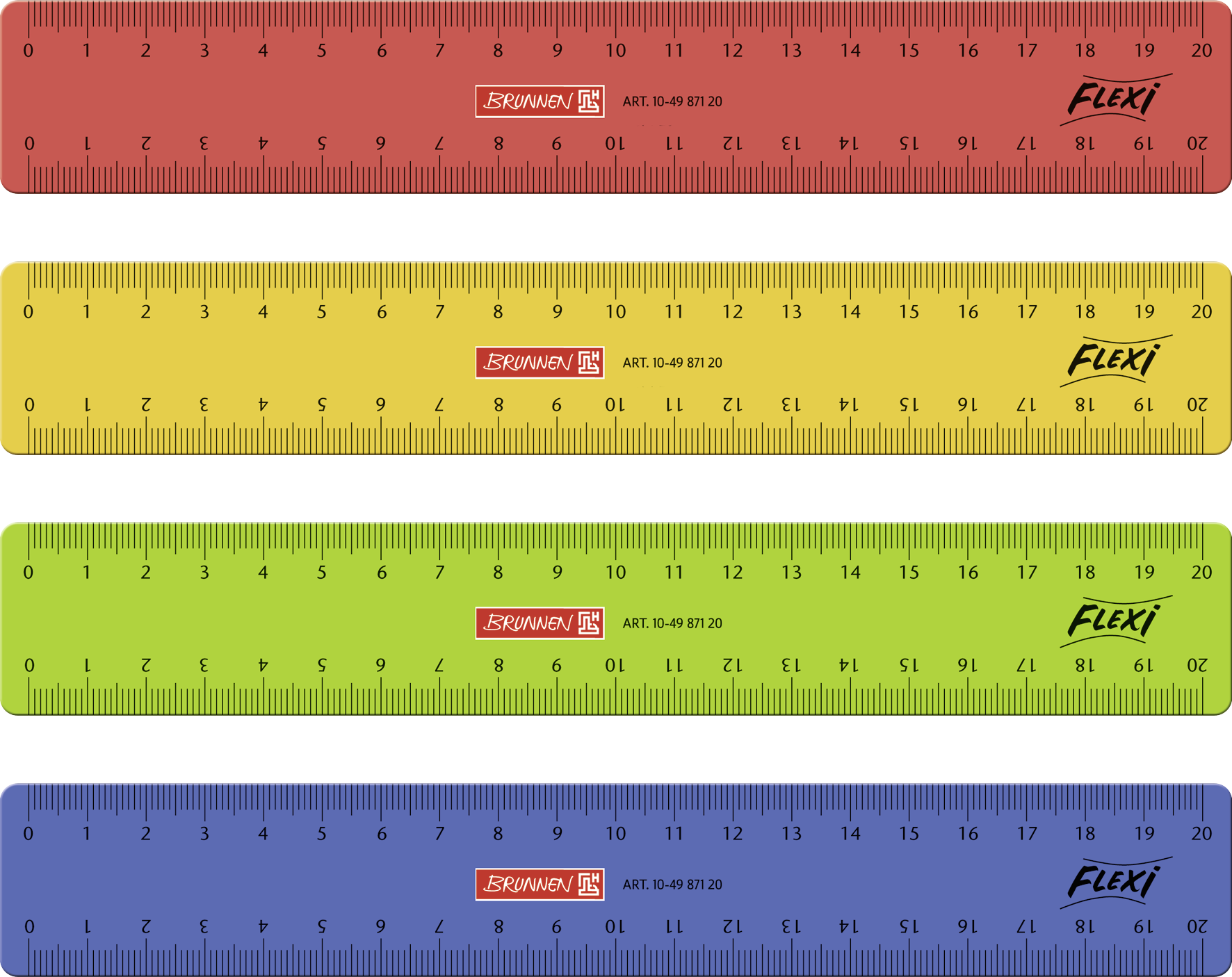 Pravítko 20 cm, ohebné, nelámavé