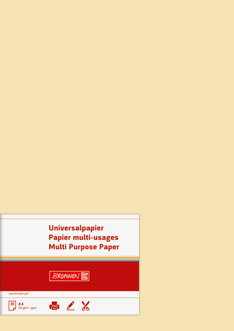 35 listů Universal papír A4 120g chamois