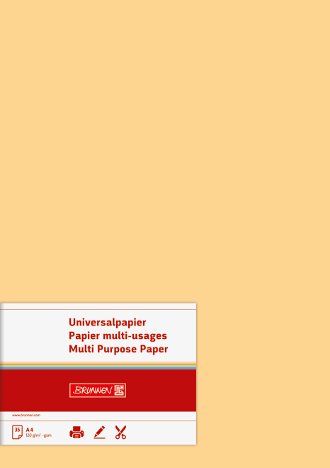 35 listů Universal papír A4 120g medový