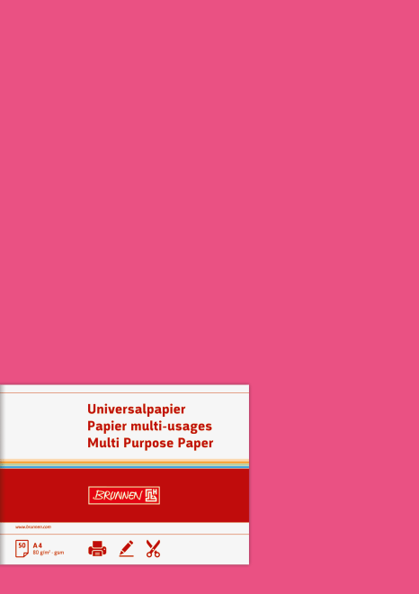 50 listů Universal papír A4 80g růžový