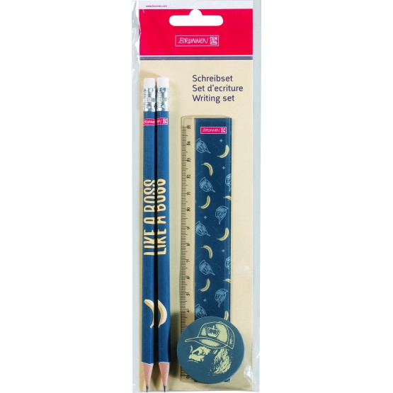 Psací set Boss 2 tužky, guma, pravítko