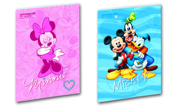 Skicák A3 Mickey Mouse Disney, 100g 10 listů lepený