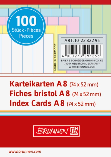 100 ks Karty do kartotéky A8 linkov.mix barev