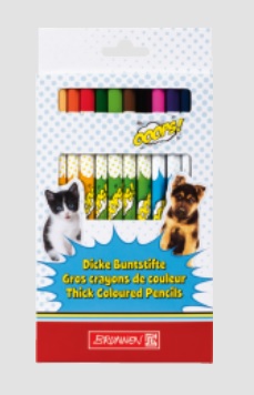 12 ks Pastelky trojboké zvířátka 