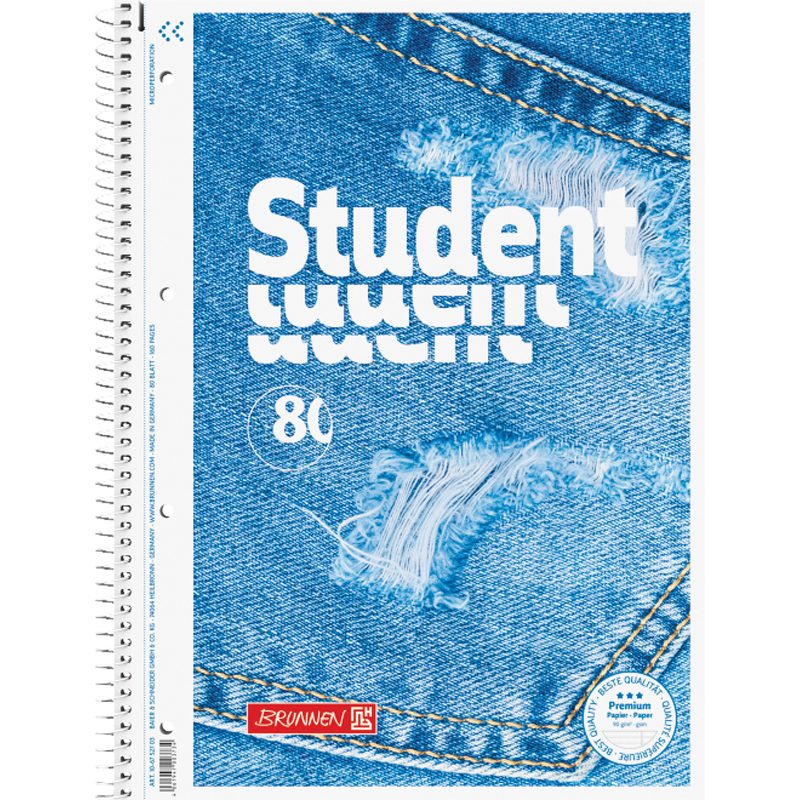 Student blok A4 90g 3D Džíny, linkovaný