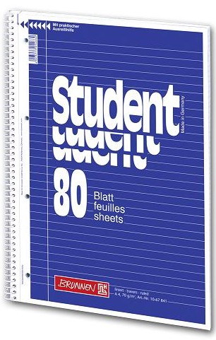 Student blok A4 70g link, spirála, 80l listů