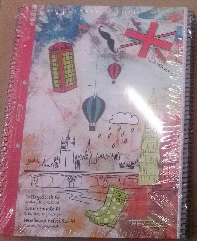 Blok A4 Reverse, linkovaný, spirála, 80listů