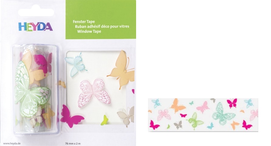 Okenní páska 7,6cm x 2m folie, motýlci