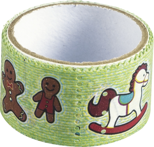 Páska samolepicí 25,5mm x  2,4m známky Jednorožec, perníčky