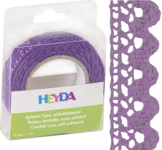 Páska samolepicí 1,5cm x 2m textilní fialová