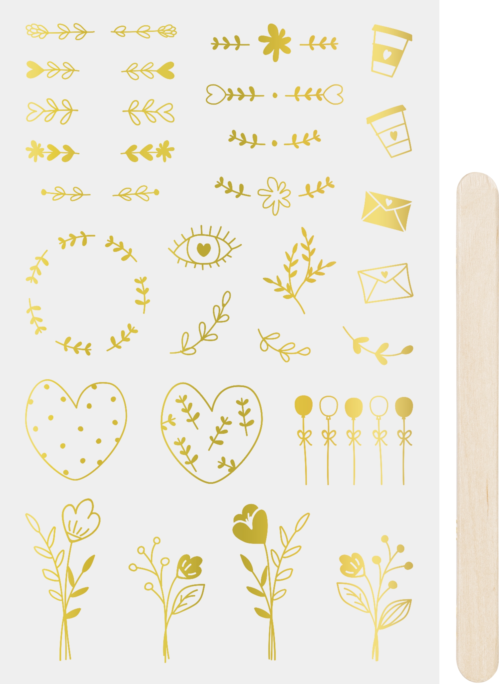 Propisoty 10x19 cm - ornamenty zlaté