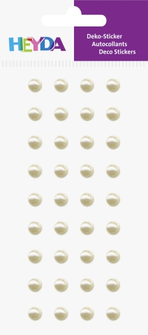 Samolepky perly kulaté velké 36ks