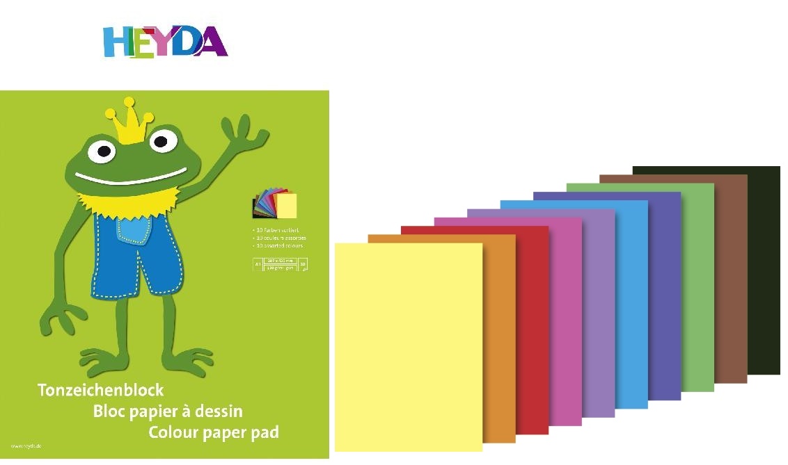 Blok barevných papírů žába 10 listů A3 130g 