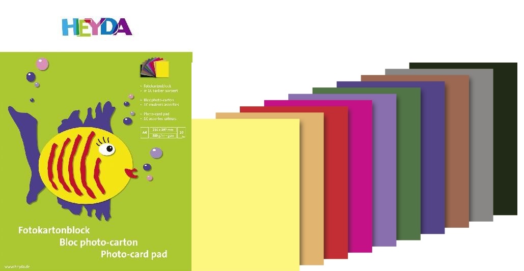 Blok fotokartonů A4, 10 listů, ryba, 300g