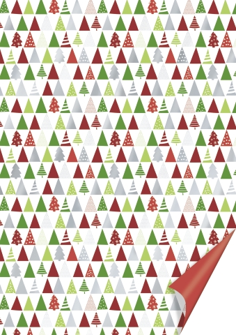 10 ks Karton 50x70 300g stromky červ/stříbr