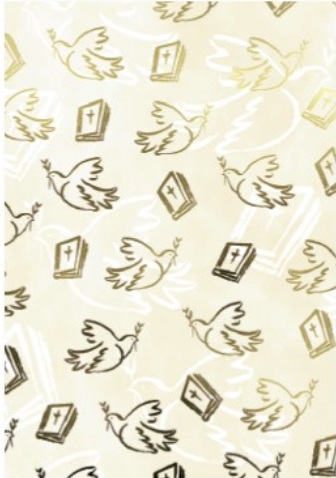 10 ks Karton A4 220g Holubice zlatý