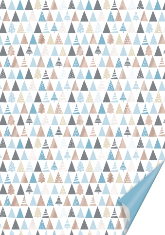 10 ks Karton A4 200g stromky modrý/zlatý