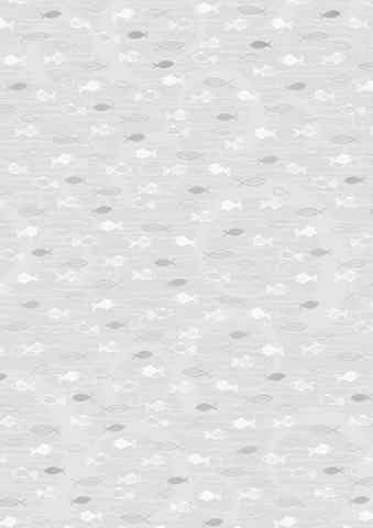 15 ks Transparentní papír A4 115g - ryby bílé