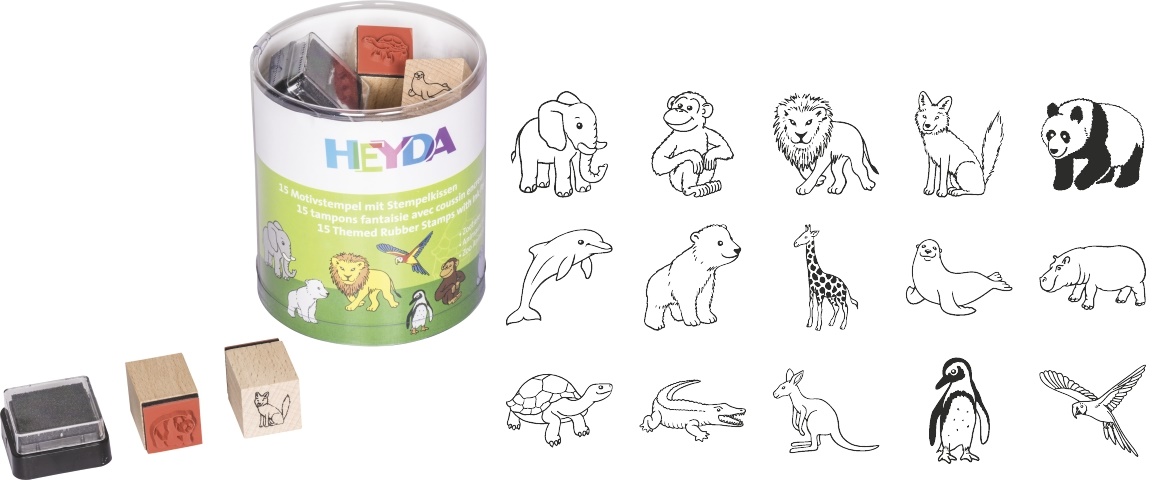 15 ks Razítka - ZOO zvířátka