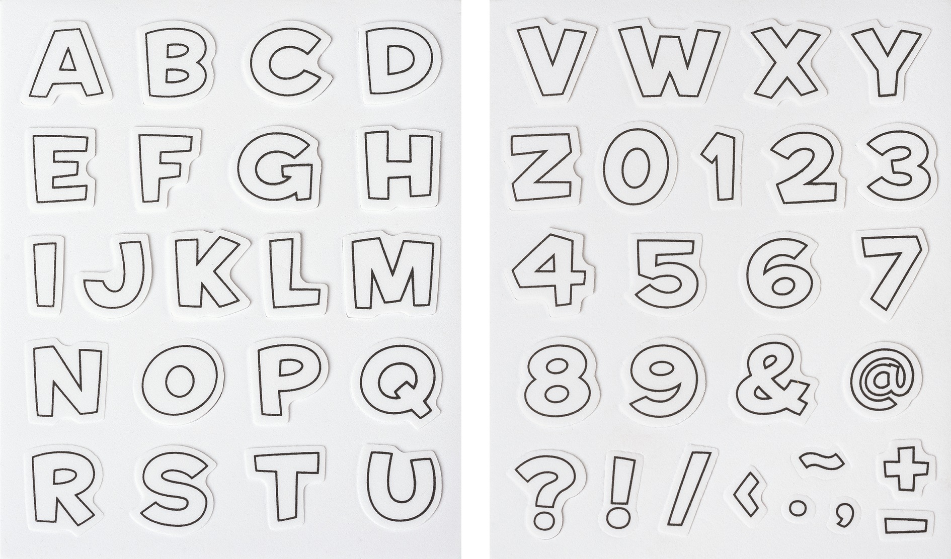 Sada pěnových razítek - písmena, 47 ks