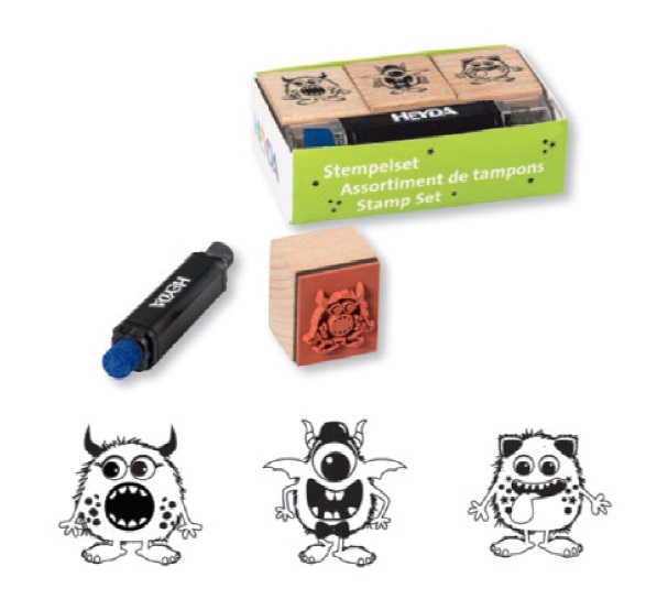 Razítkovací set -monsteras/ příšerky 3ks