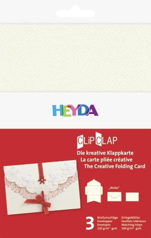 3 ks CLIP přání Obálka - perlová