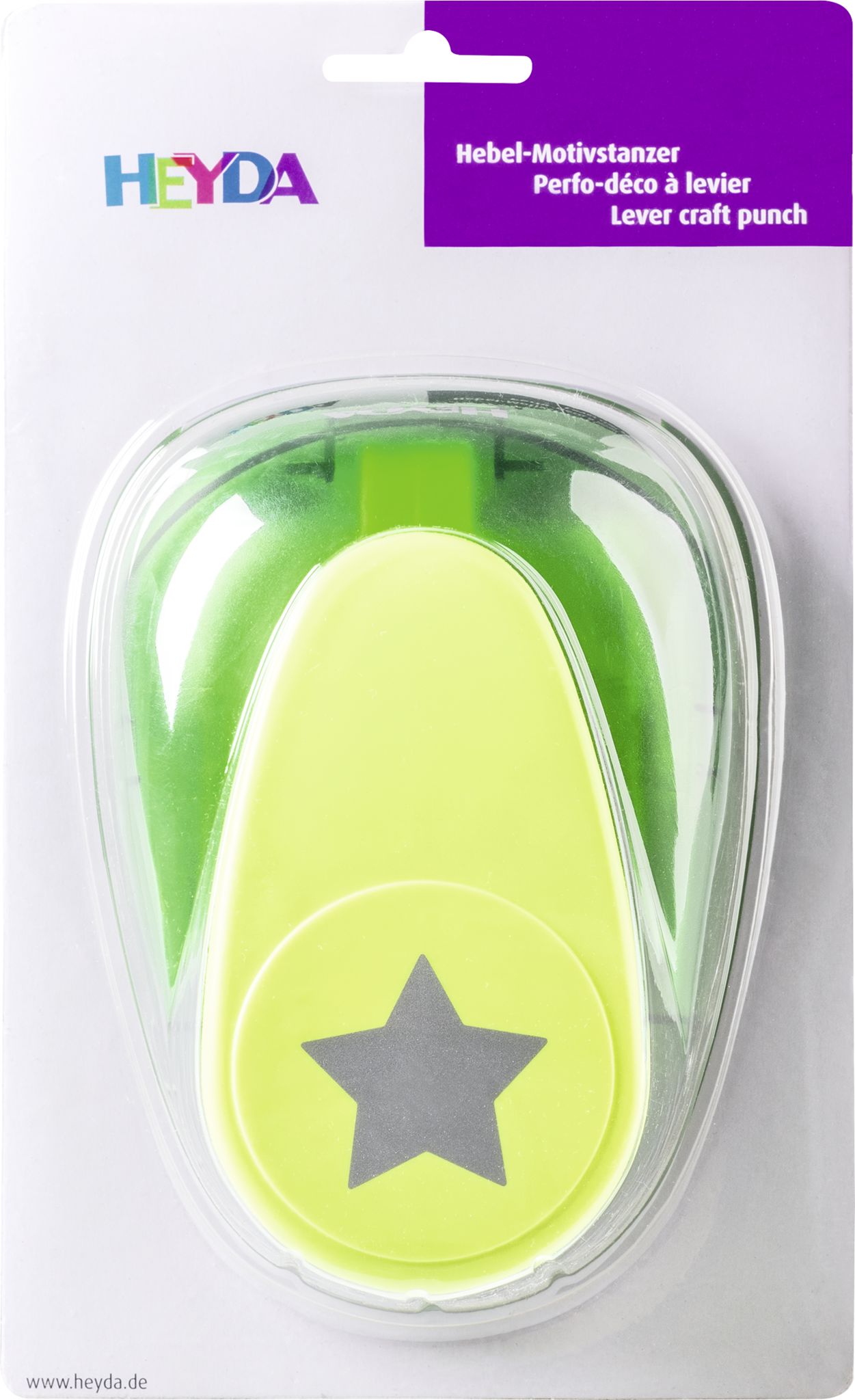 Děrovač zelený 65mm - hvězda