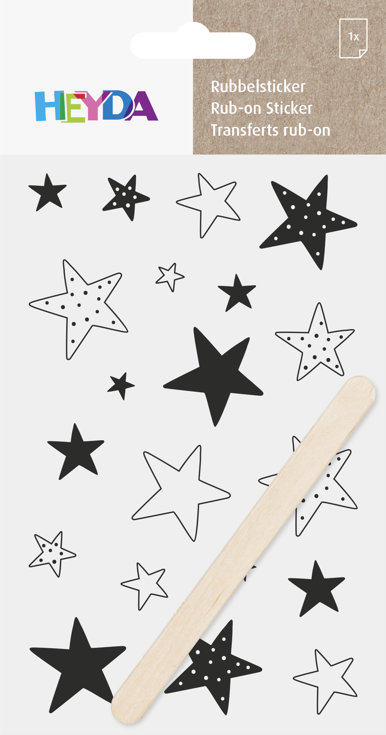 Propisoty 10x19 cm - hvězdy černé