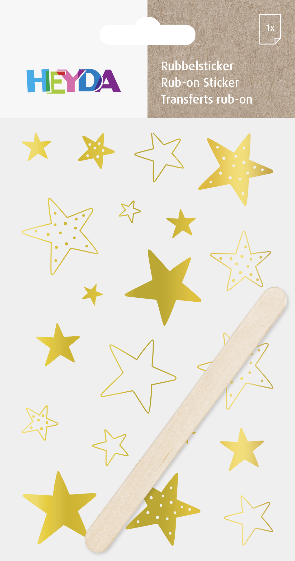 Propisoty 10x19 cm - hvězdy zlaté