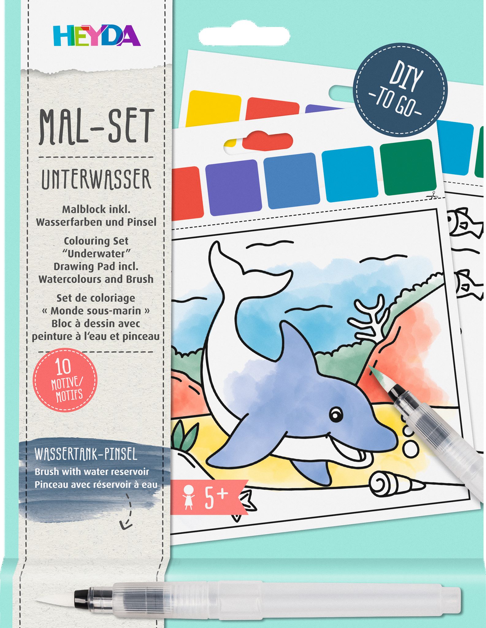 10 omalovánek - vodní svět