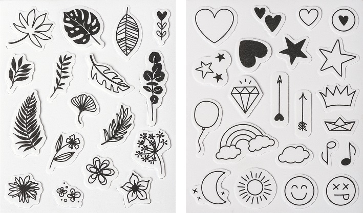 Sada pěnových razítek - ornamenty, 39 ks