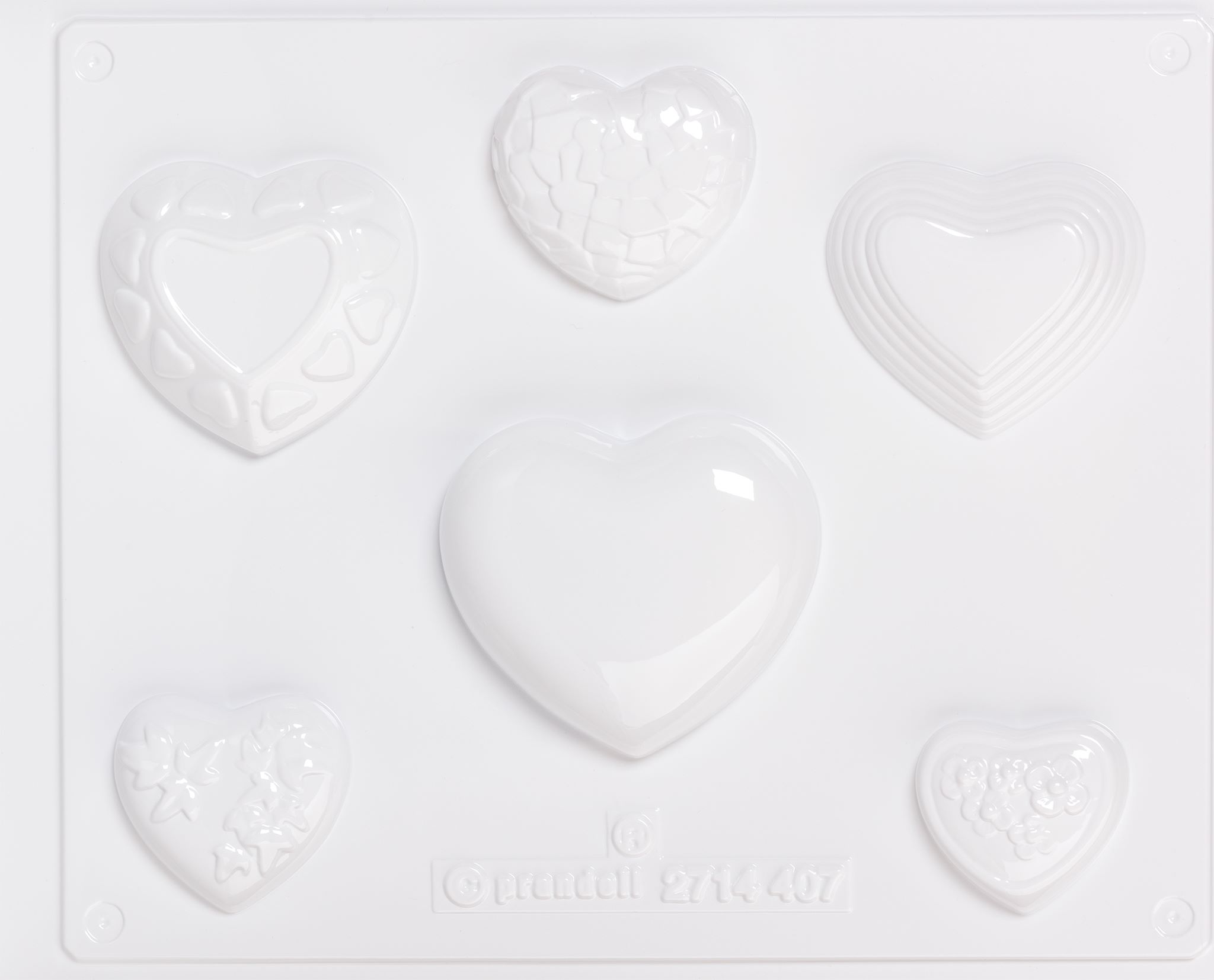 Odlévací forma srdce 4-7 cm 