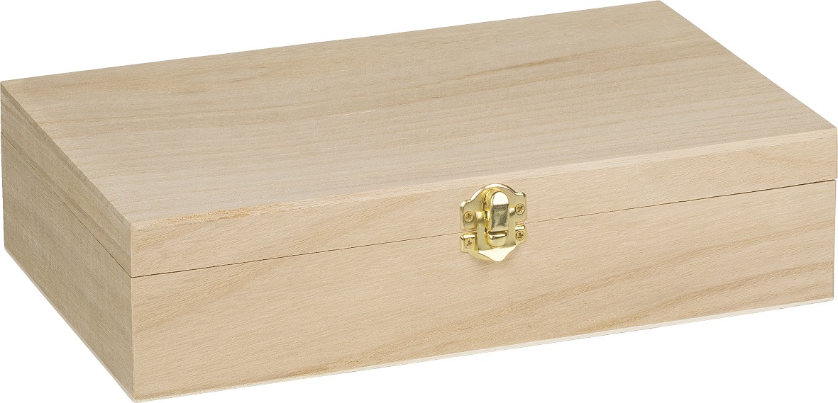 Krabička dřevěná se zámkem 27,5x16,5x7 cm