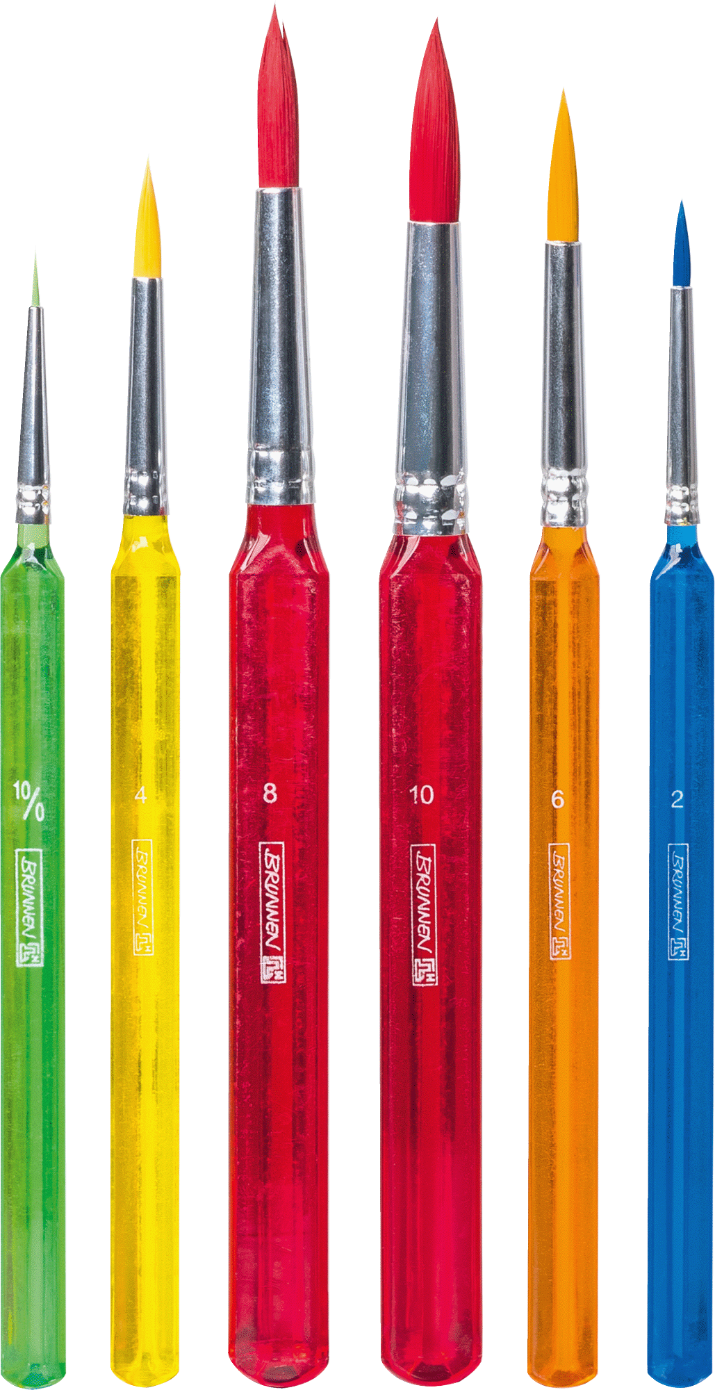 Sada štětců barevné 6ks - ergonomický úchyt 