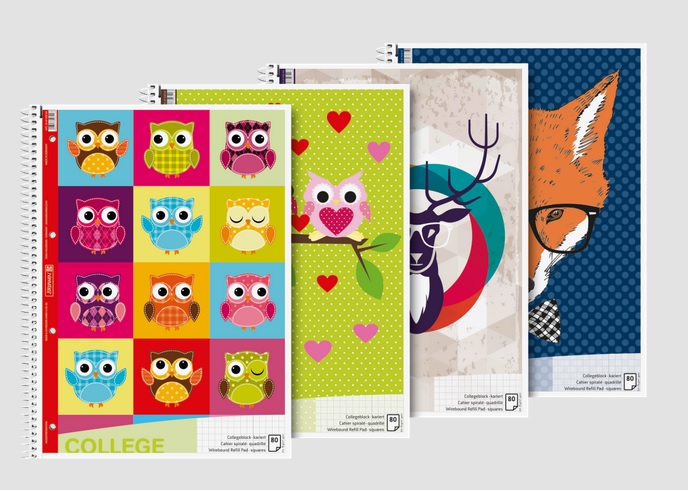 Student blok A4 čtver. Zvířátka 70g