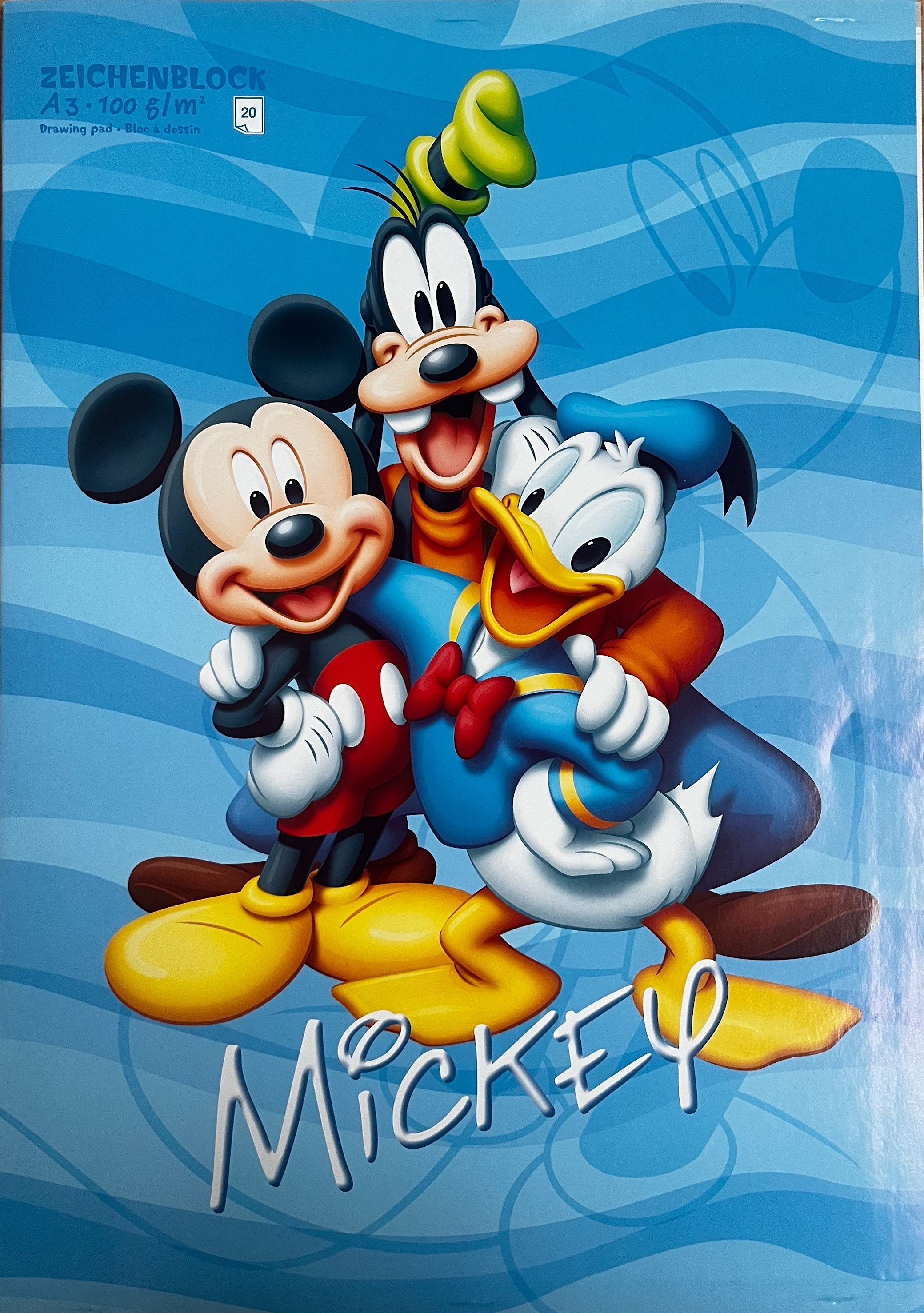 Skicák A3 Mickey Mouse Disney, 100g 20 listů lepený