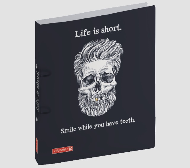 Kroužkové desky plast A4 Lebka 16 mm