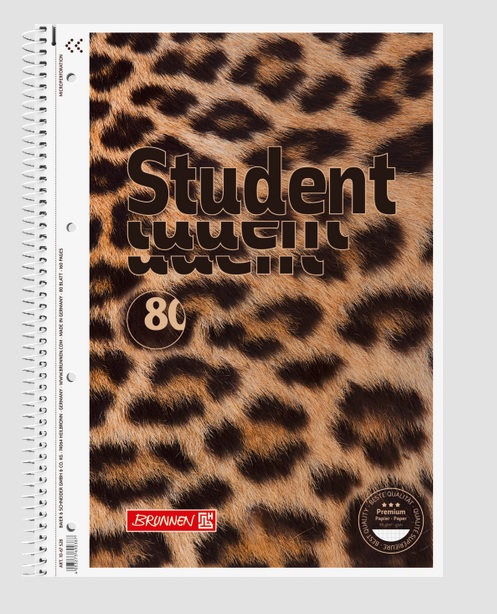 Student blok A4 90g 3D leopard