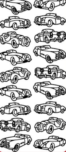 5ks Kontury 10x23 - Oldtimers auta, zlaté