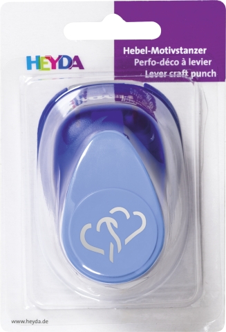 Děrovač modrý 25mm - 2 srdce