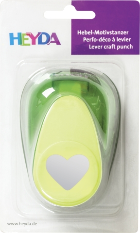 Děrovač zelený 48mm - srdce