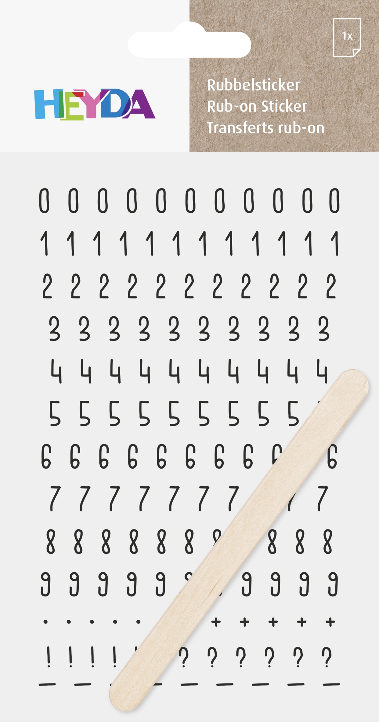 Propisoty 10x19 cm - čísla černé