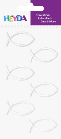 Samolepky ryby bílé