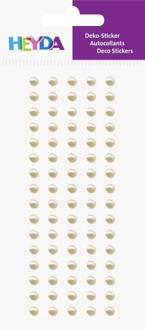 Samolepky perly kulaté střední 80ks