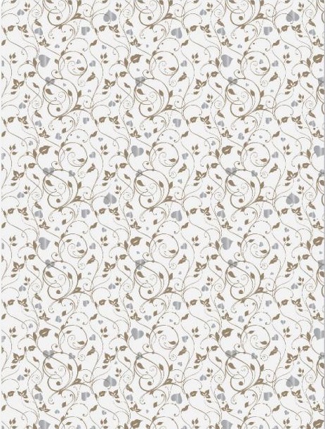 10 ks Karton A4 220g - bílý, srdce malá stříbrná