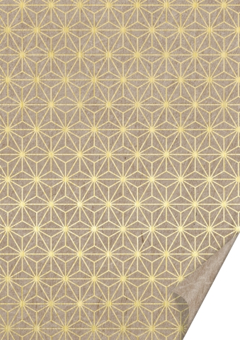 10 ks Karton A4 220g - hvězdy,zlatý/ béžový