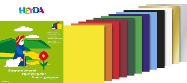 Blok lesklý 12 listů 22x25 80g pasáček