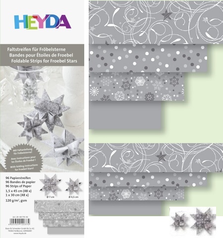 Proužek stříbrný 96ks - 120g 1x30 a 1,5x45 