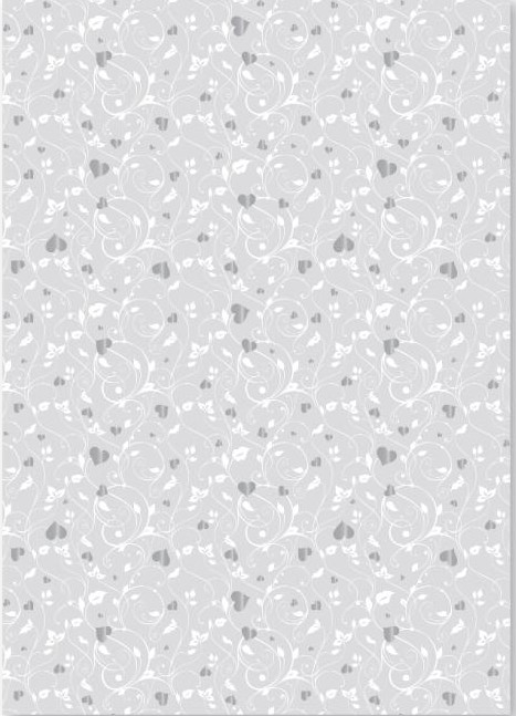 15 ks Transparentní papír A4 115g - srdce malé, bílý