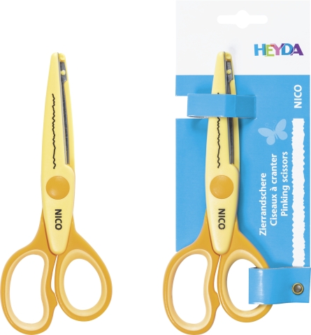 Ozdobné nůžky Nico žluté